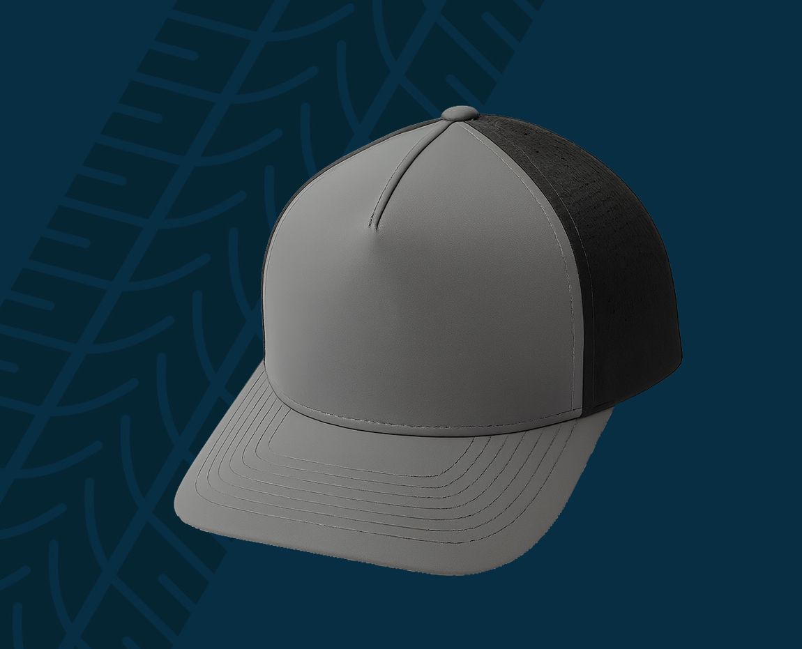 Trackside Trouble 5 Panel Hat – Charcoal/Black