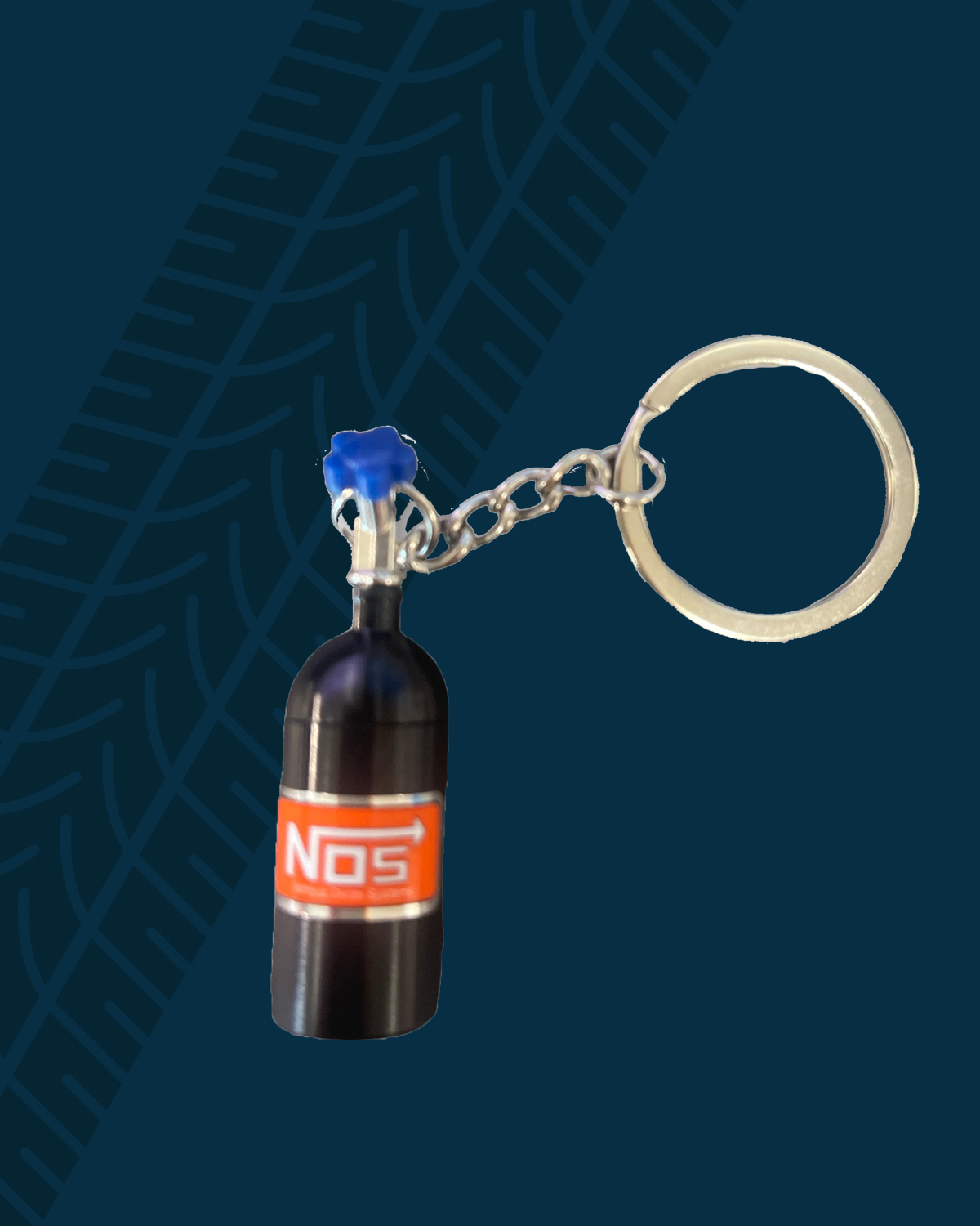 Nitrous Bottle Keychain – Metal Racing NOS Style