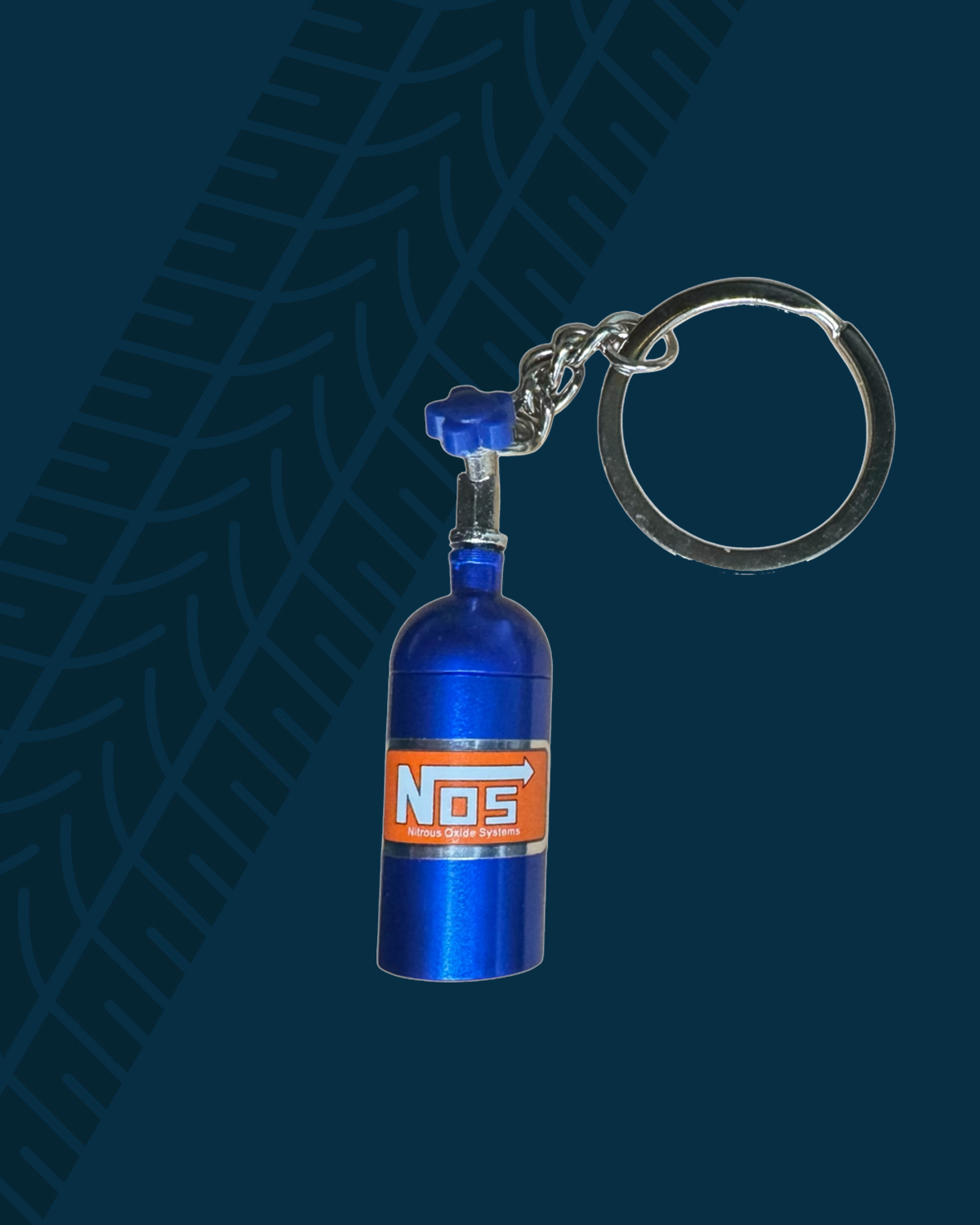 Nitrous Bottle Keychain – Metal Racing NOS Style