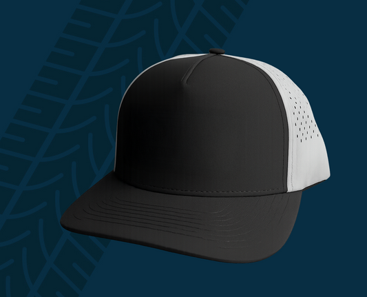 Trackside Trouble 5 Panel Hat – Black/Charcoal