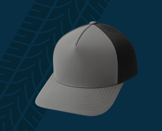 Trackside Trouble 5 Panel Hat – Charcoal/Black