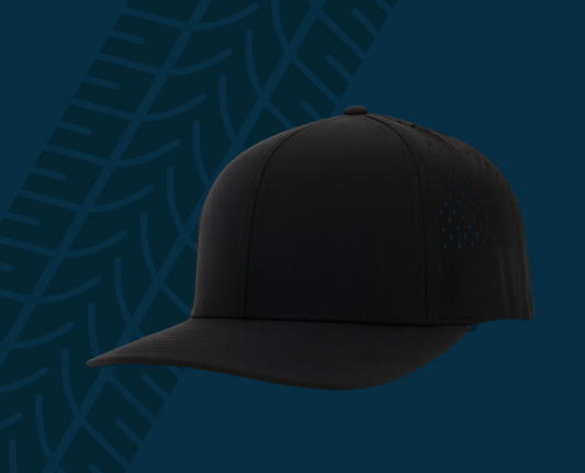 Trackside Trouble 6 Panel Hat – Blackout