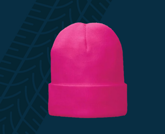 Trackside Trouble Fleece Lined Beanie – Hot Pink