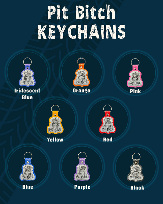 Pit Bitch Leatherette Keychain