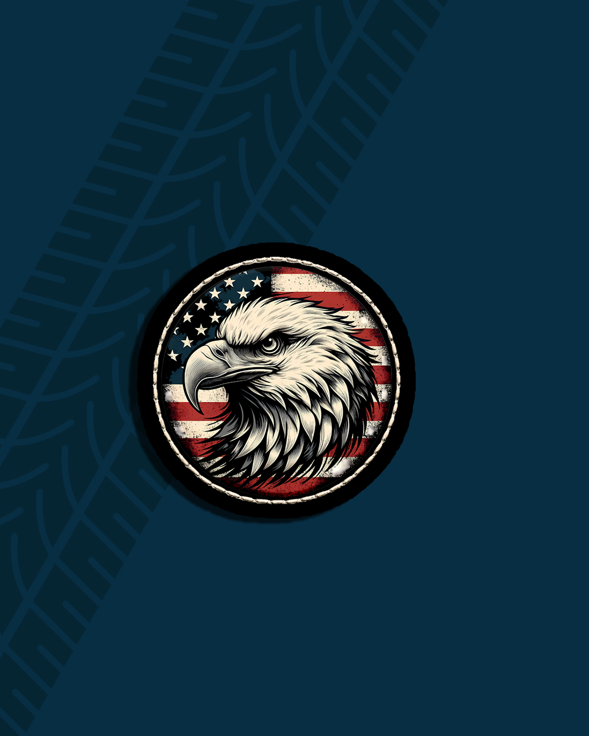Patriotic Eagle with Flag Magnet