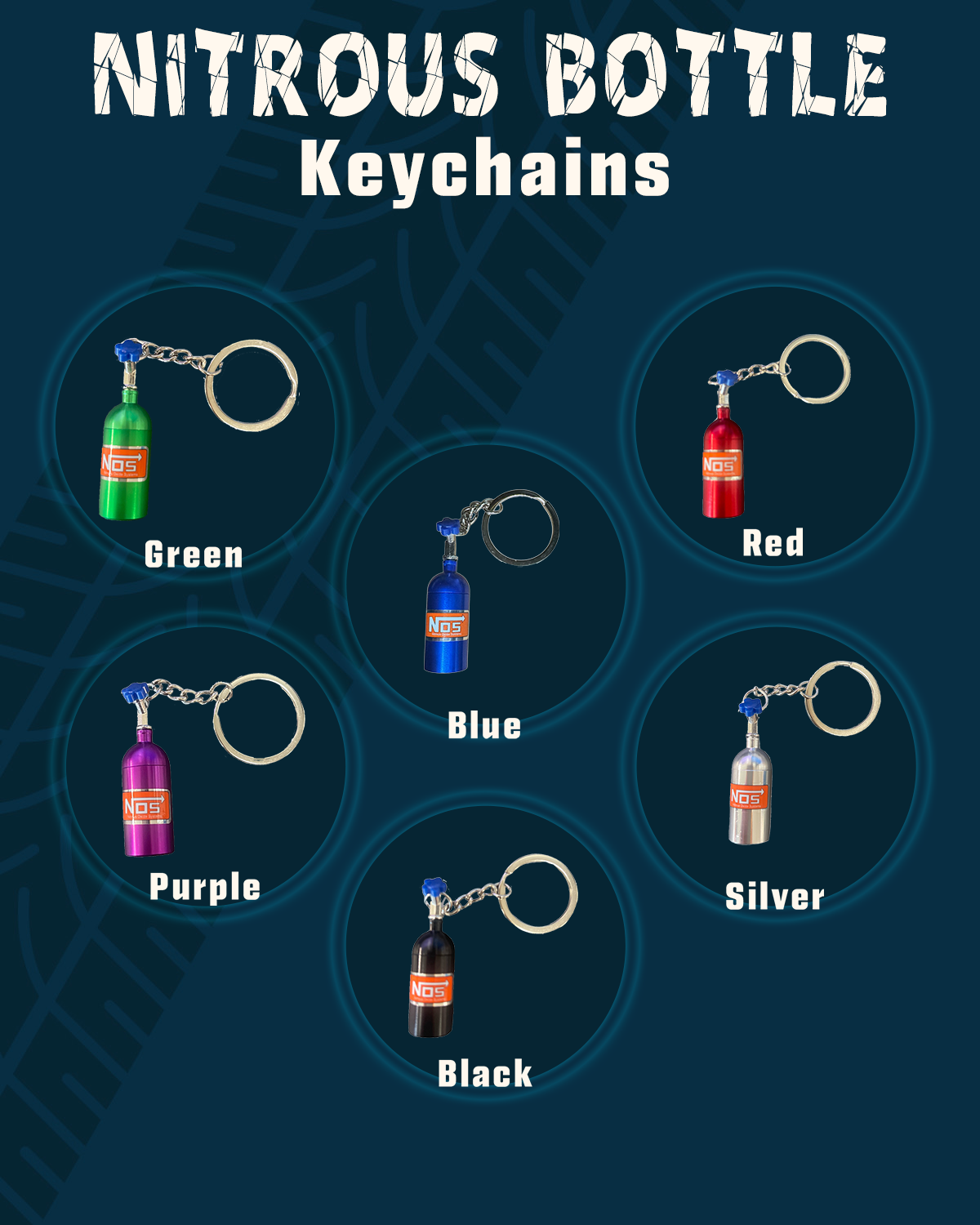 Nitrous Bottle Keychain – Metal Racing NOS Style
