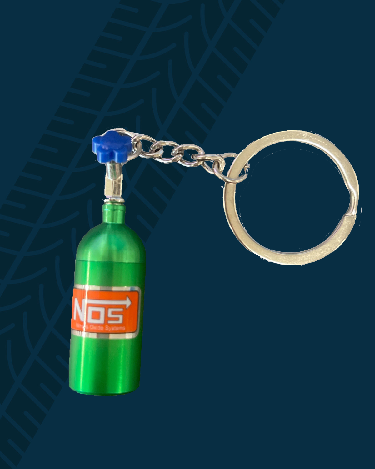 Nitrous Bottle Keychain – Metal Racing NOS Style