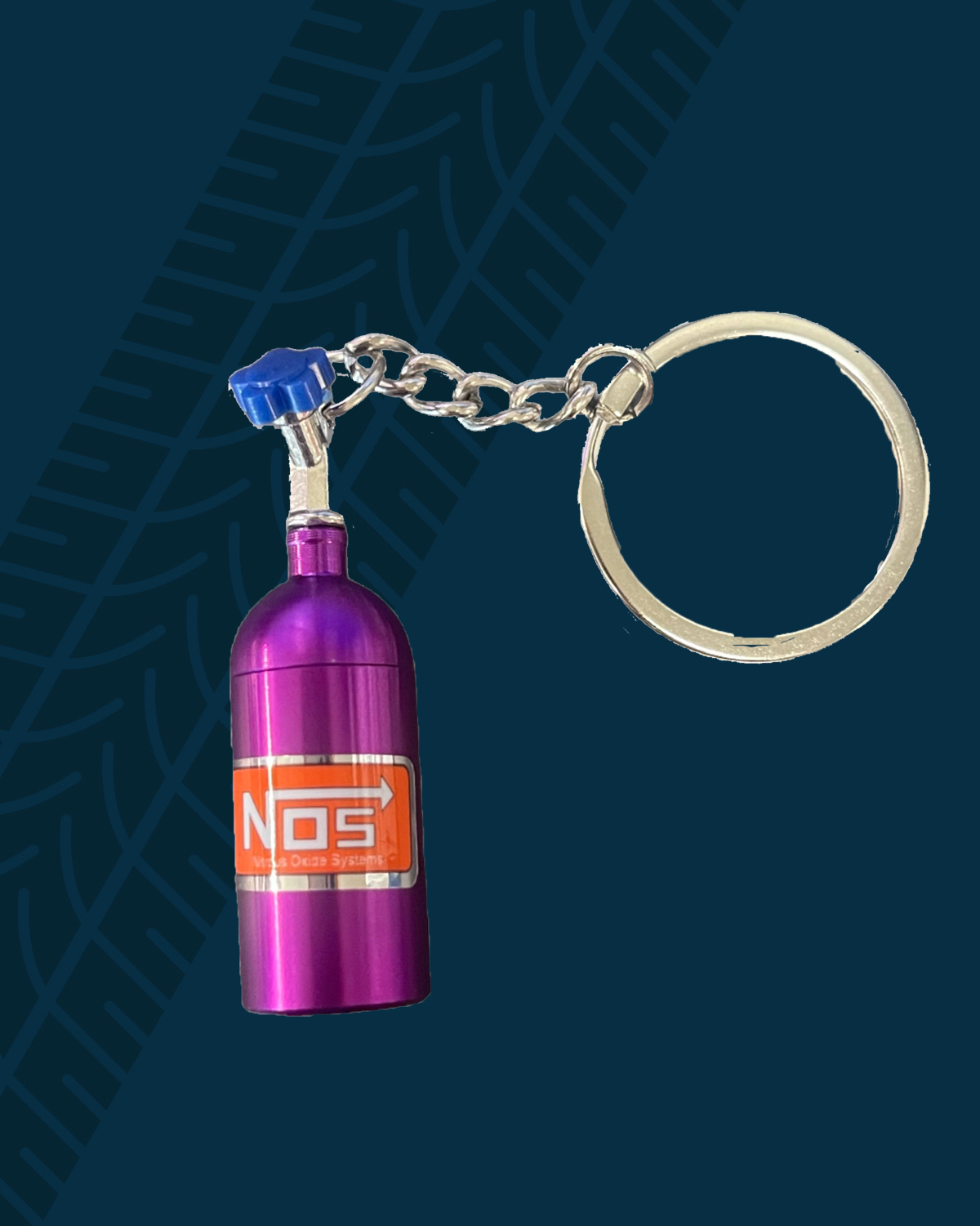 Nitrous Bottle Keychain – Metal Racing NOS Style