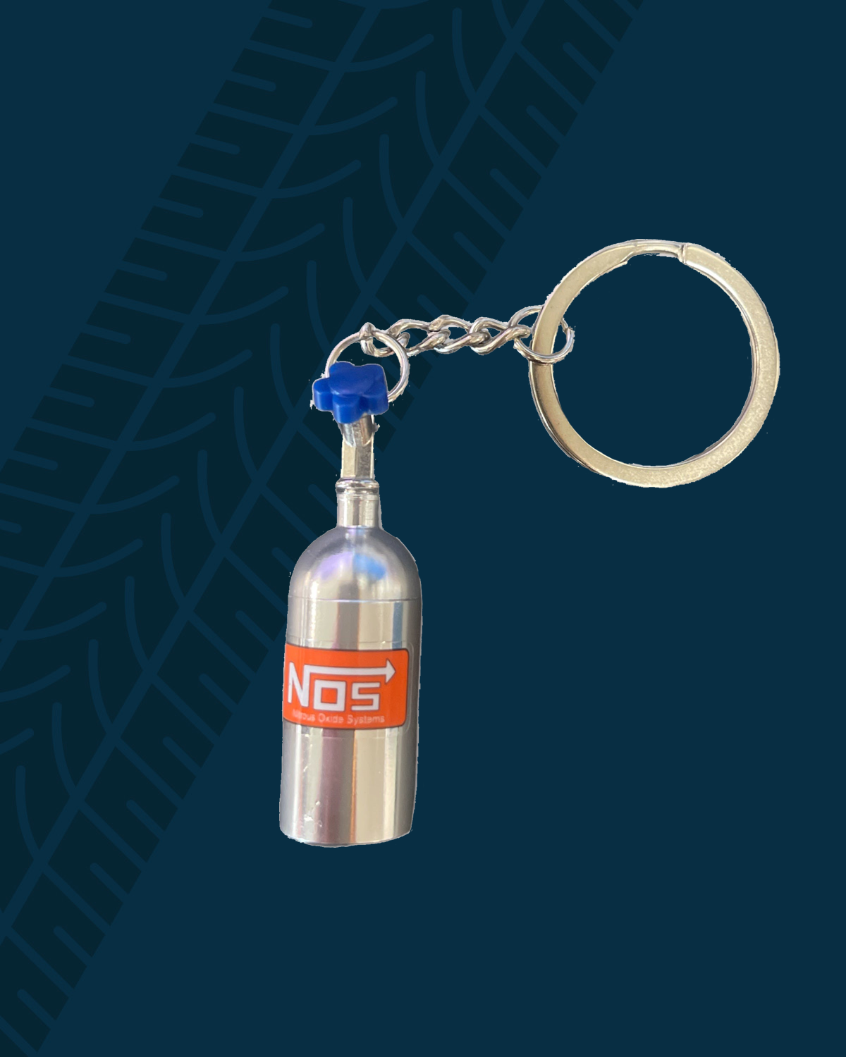 Nitrous Bottle Keychain – Metal Racing NOS Style