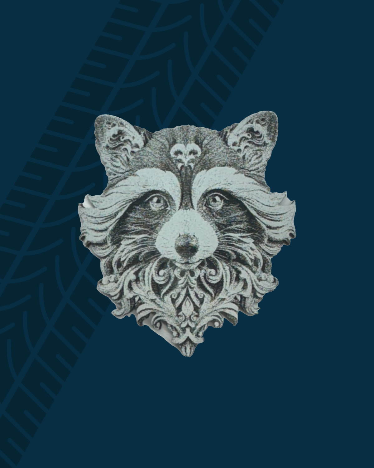 Trackside Trouble Patch - Fancy Raccoon Holographic/Black