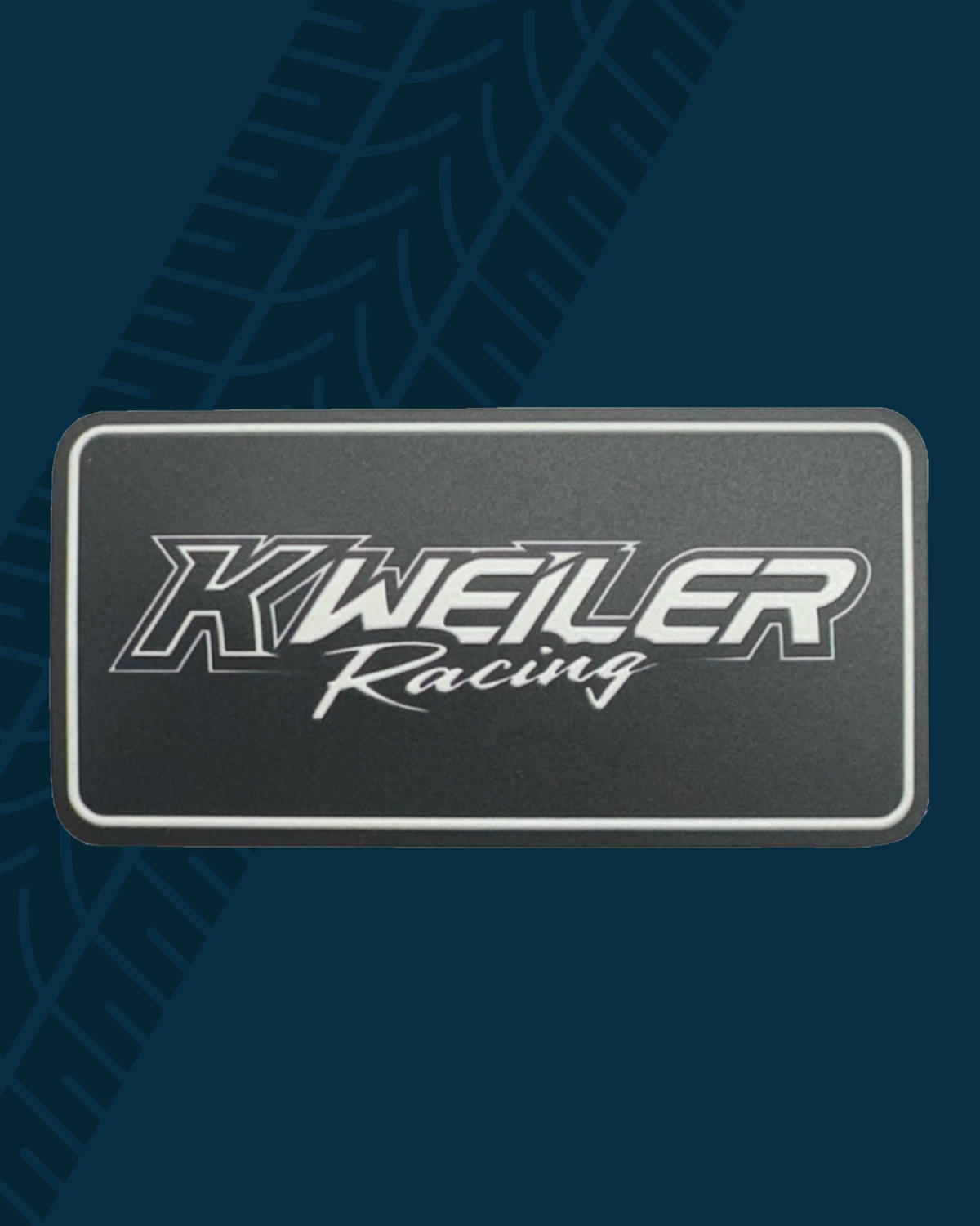 Trackside Trouble Patch - K Weiler Racing Black And White