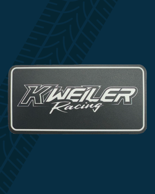 Trackside Trouble Patch - K Weiler Racing Black And White