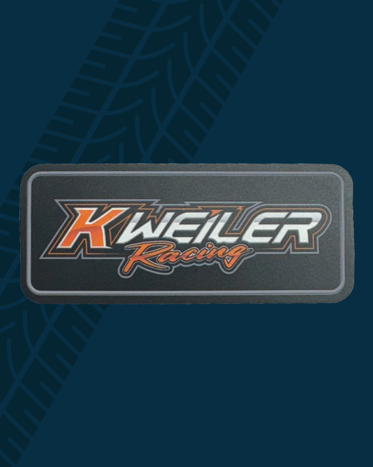 Trackside Trouble Patch - K Weiler Racing Orange And White