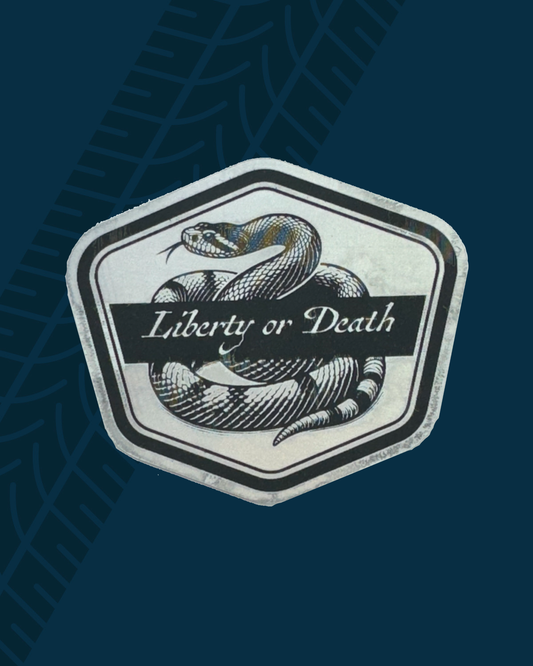 Trackside Trouble Patch - Liberty Or Death Snake Holographic/Black