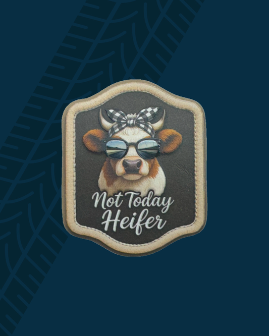 Trackside Trouble Patch - Not Today Heifer Light Border