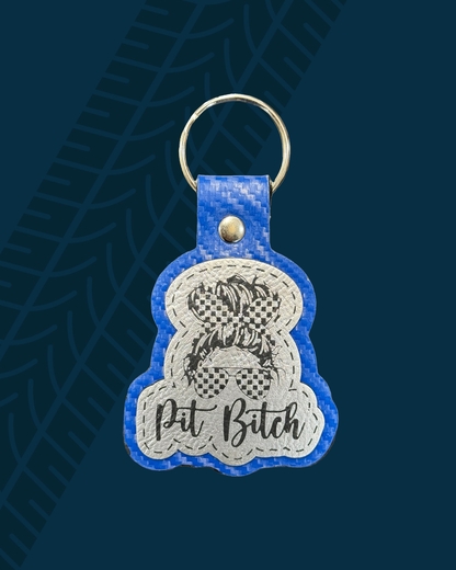 Pit Bitch Leatherette Keychain