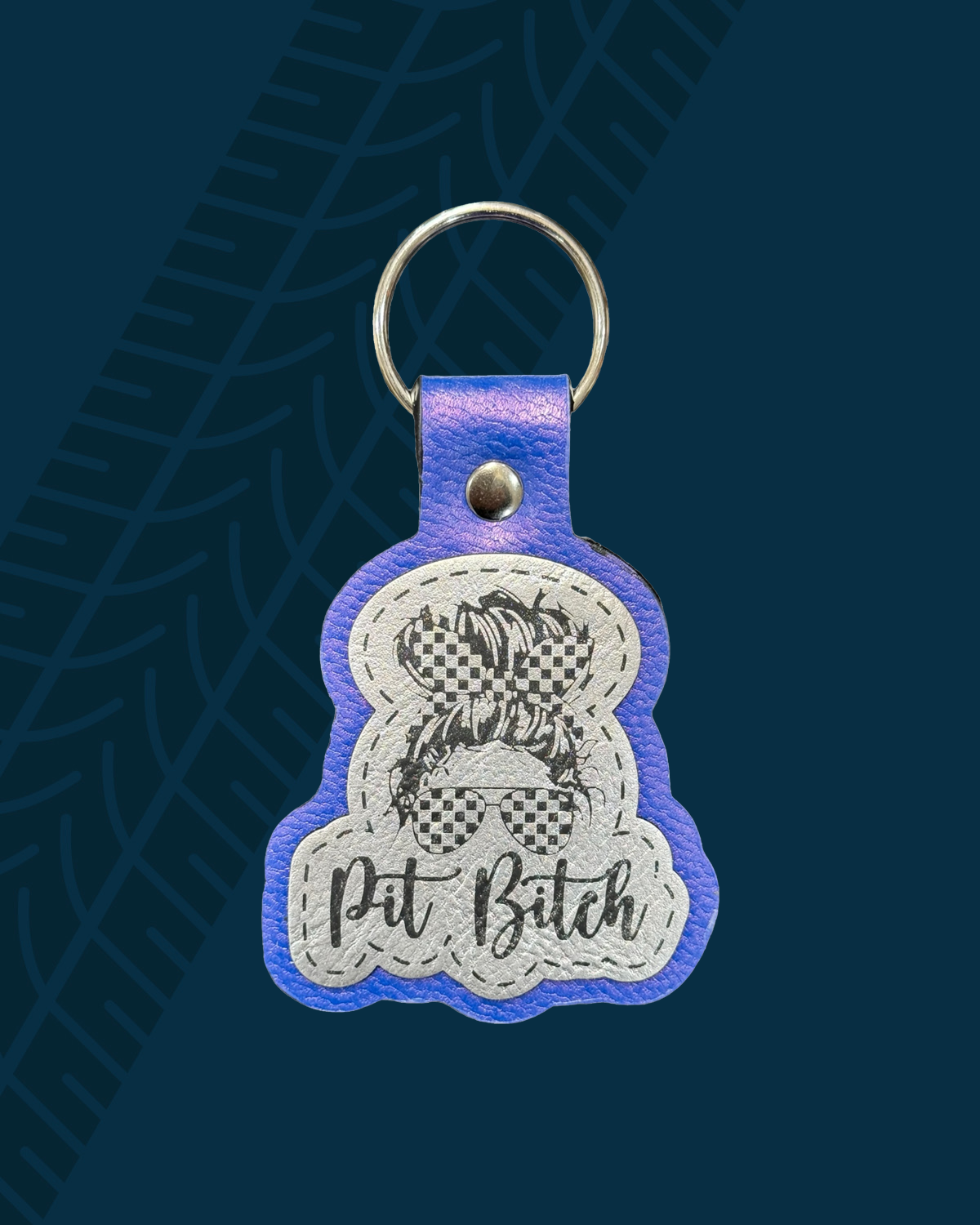Pit Bitch Leatherette Keychain