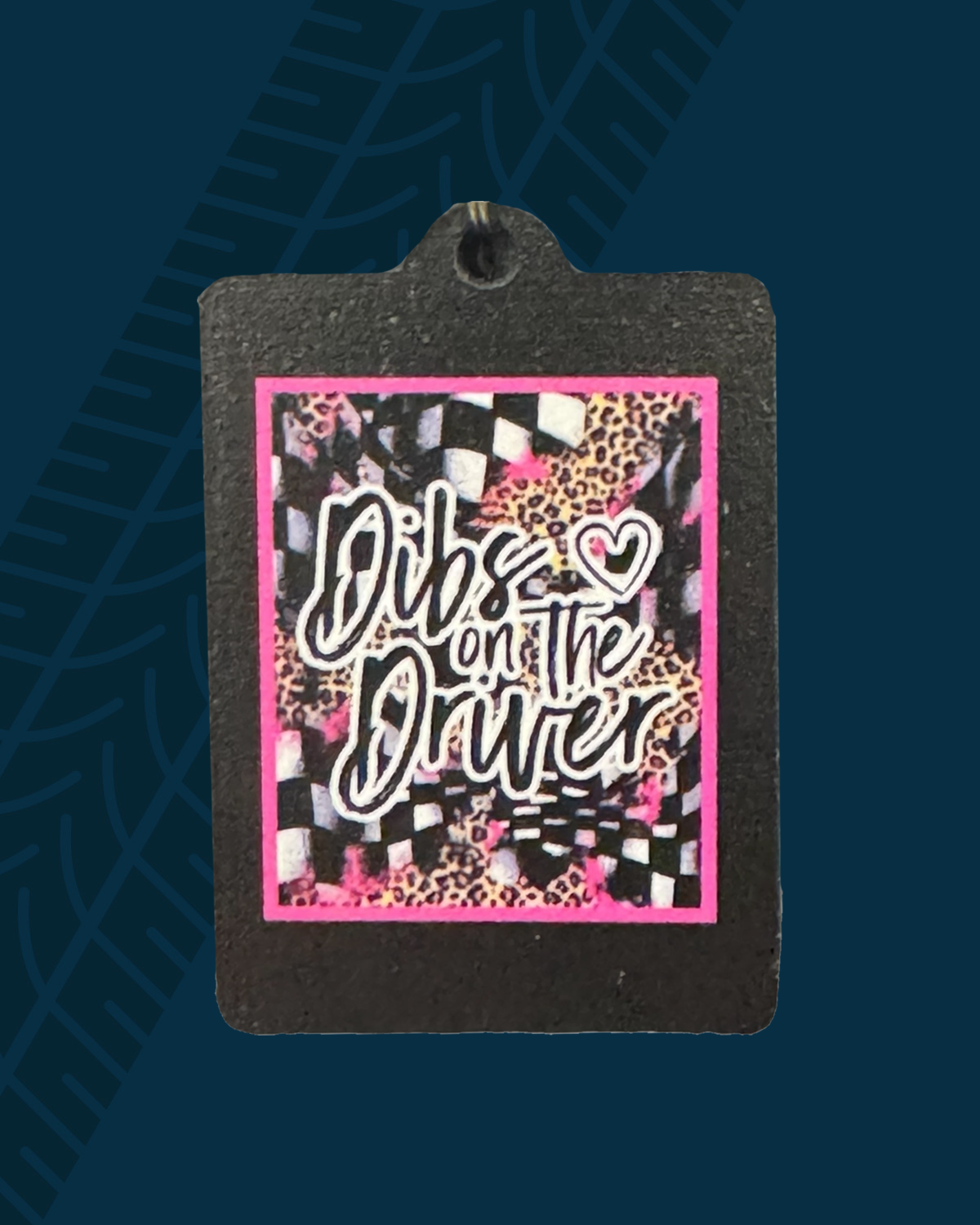 Dibs On The Driver Wooden Keychain