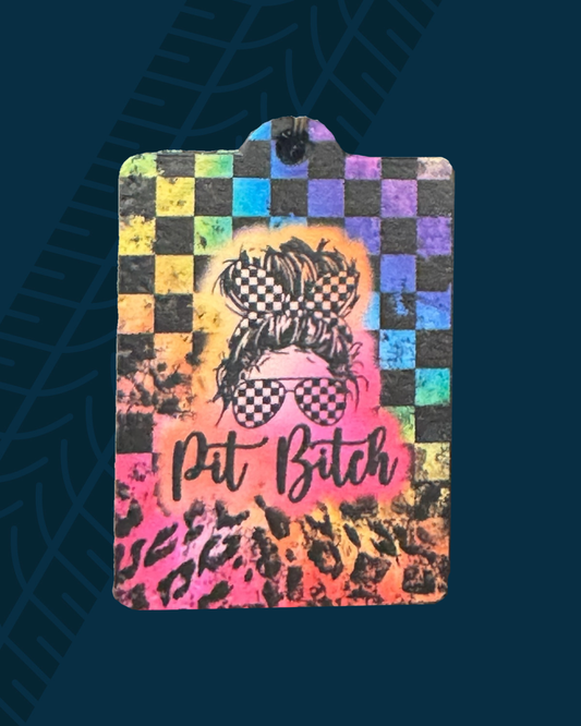 Pit Bitch Wooden Keychain