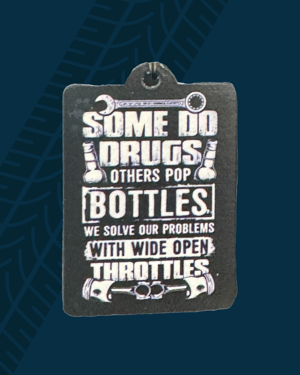 Wide Open Throttles Wooden Keychain