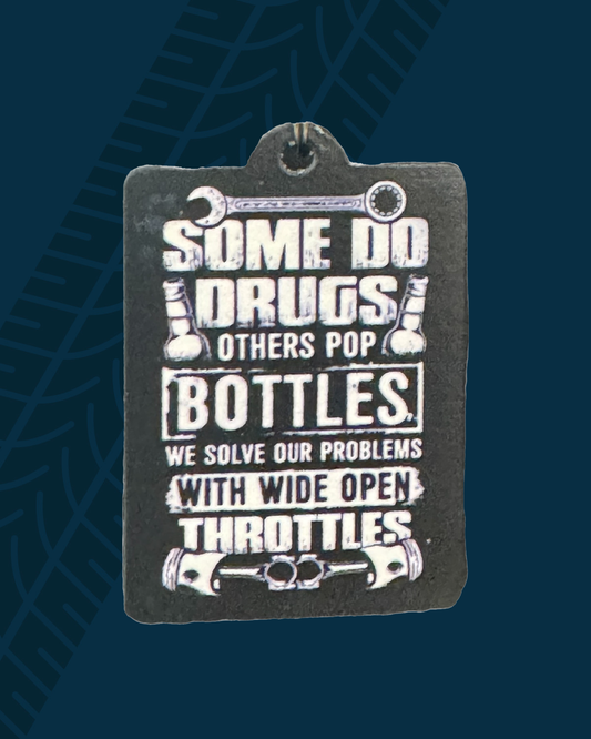 Wide Open Throttles Wooden Keychain