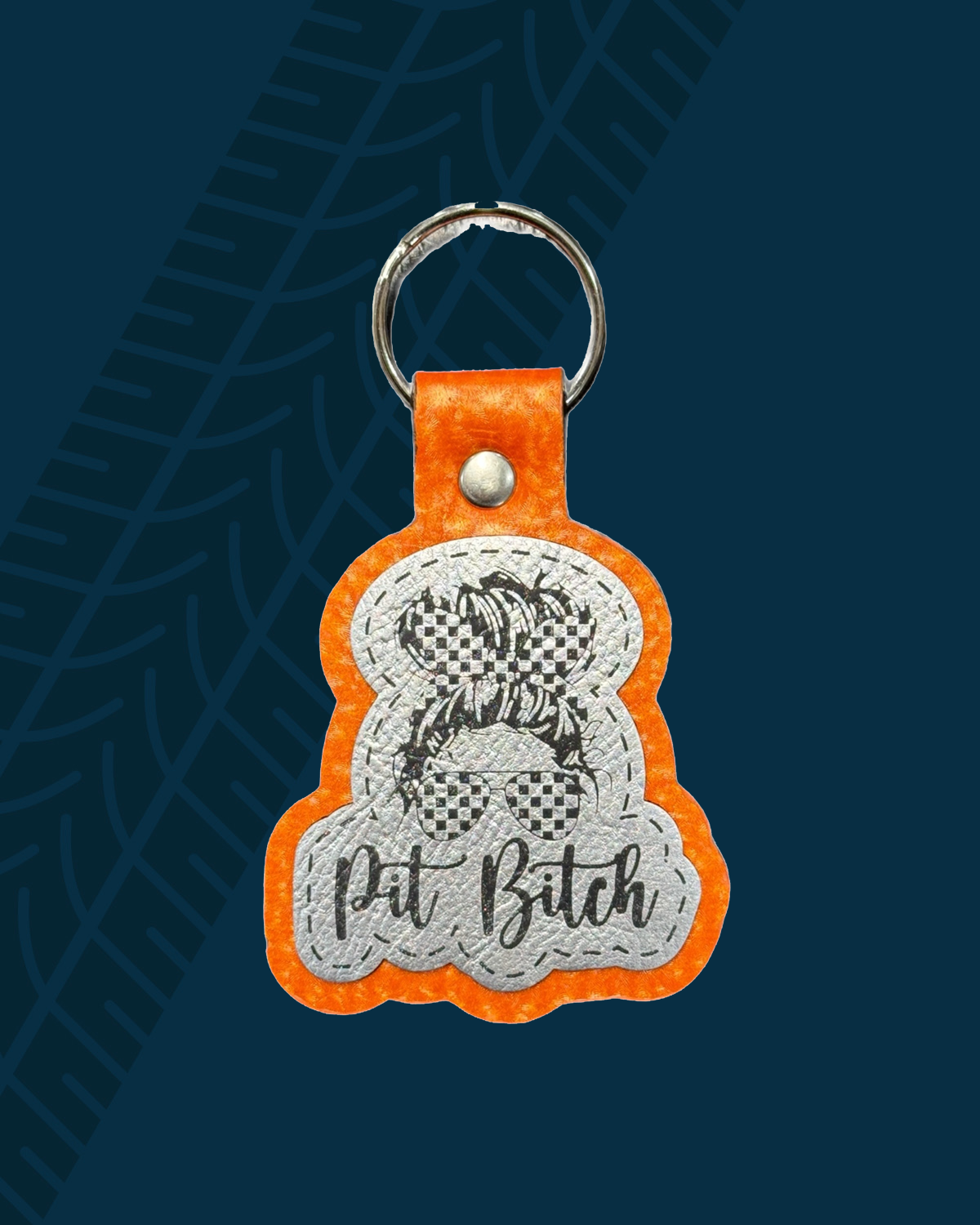 Pit Bitch Leatherette Keychain