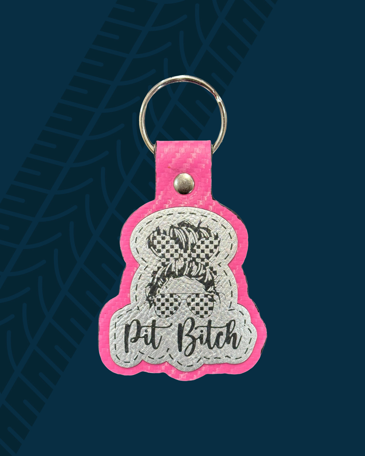 Pit Bitch Leatherette Keychain