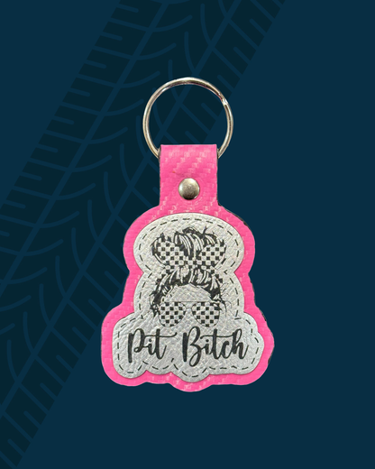 Pit Bitch Leatherette Keychain