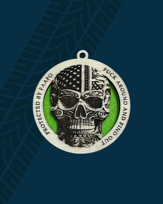 Skull – FAFO Wooden Car Air Freshener