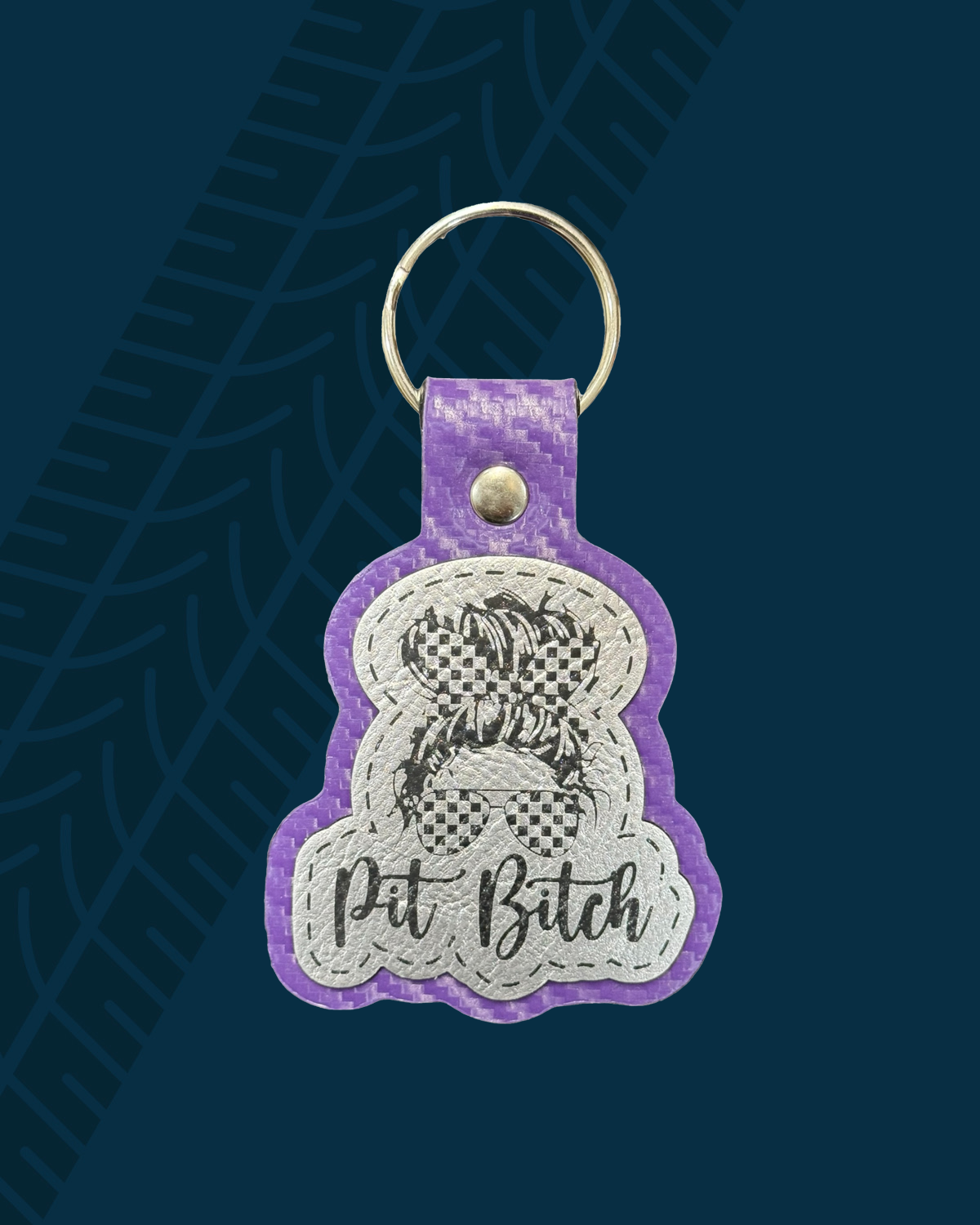 Pit Bitch Leatherette Keychain