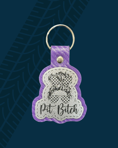 Pit Bitch Leatherette Keychain