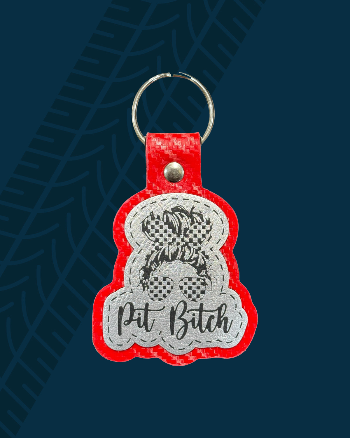 Pit Bitch Leatherette Keychain