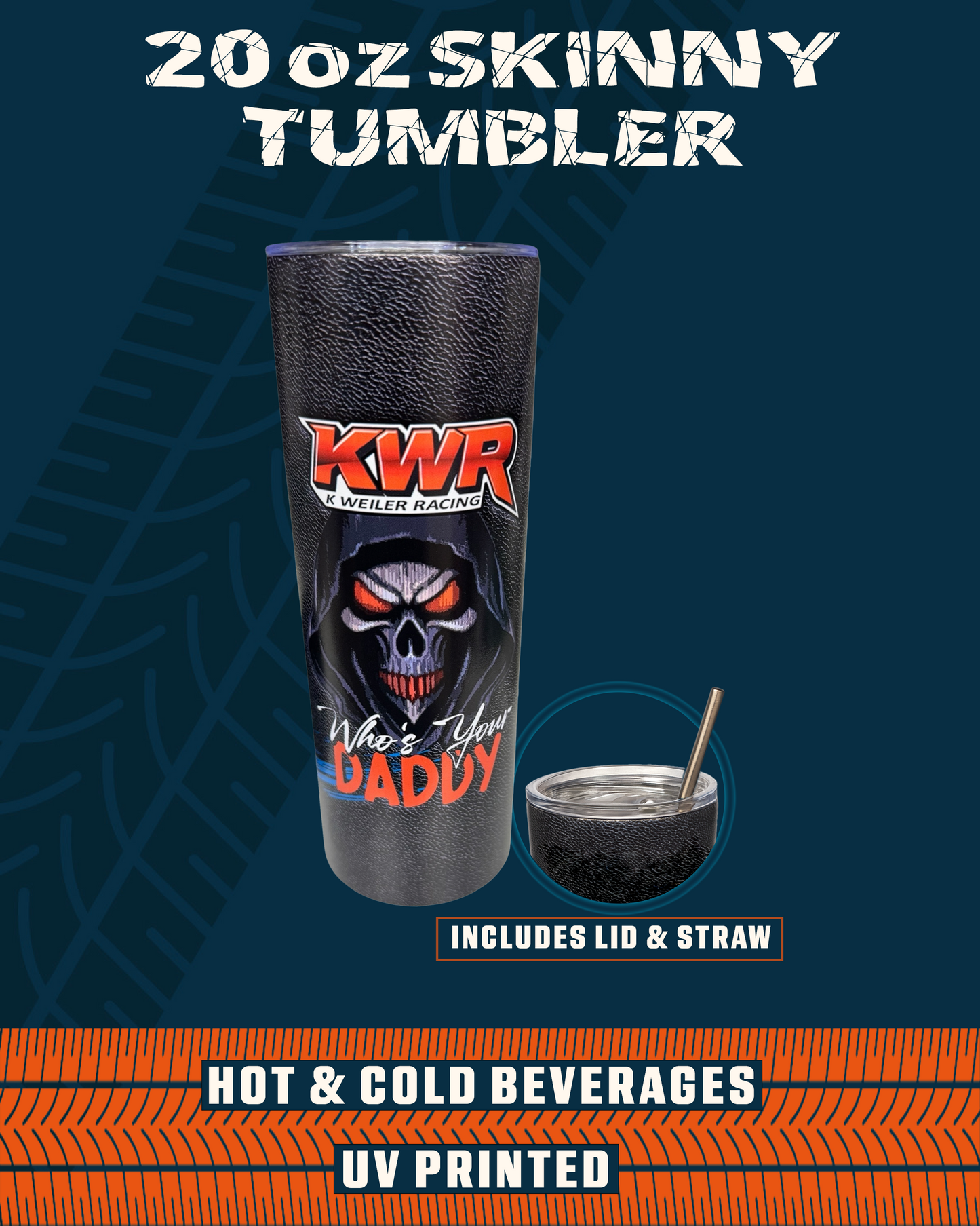 UV Printed Tumbler - K Weiler Racing Reaper
