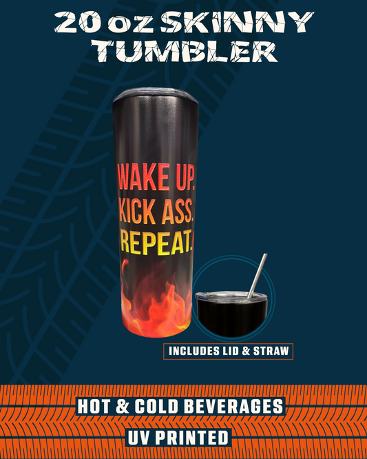 UV Printed Tumbler - Wake Up Kick Ass